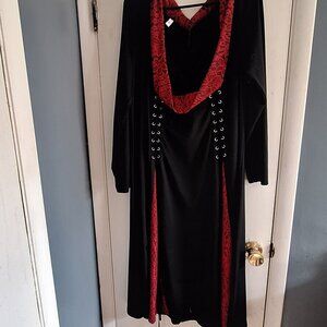 rose gal dress black and red 2x